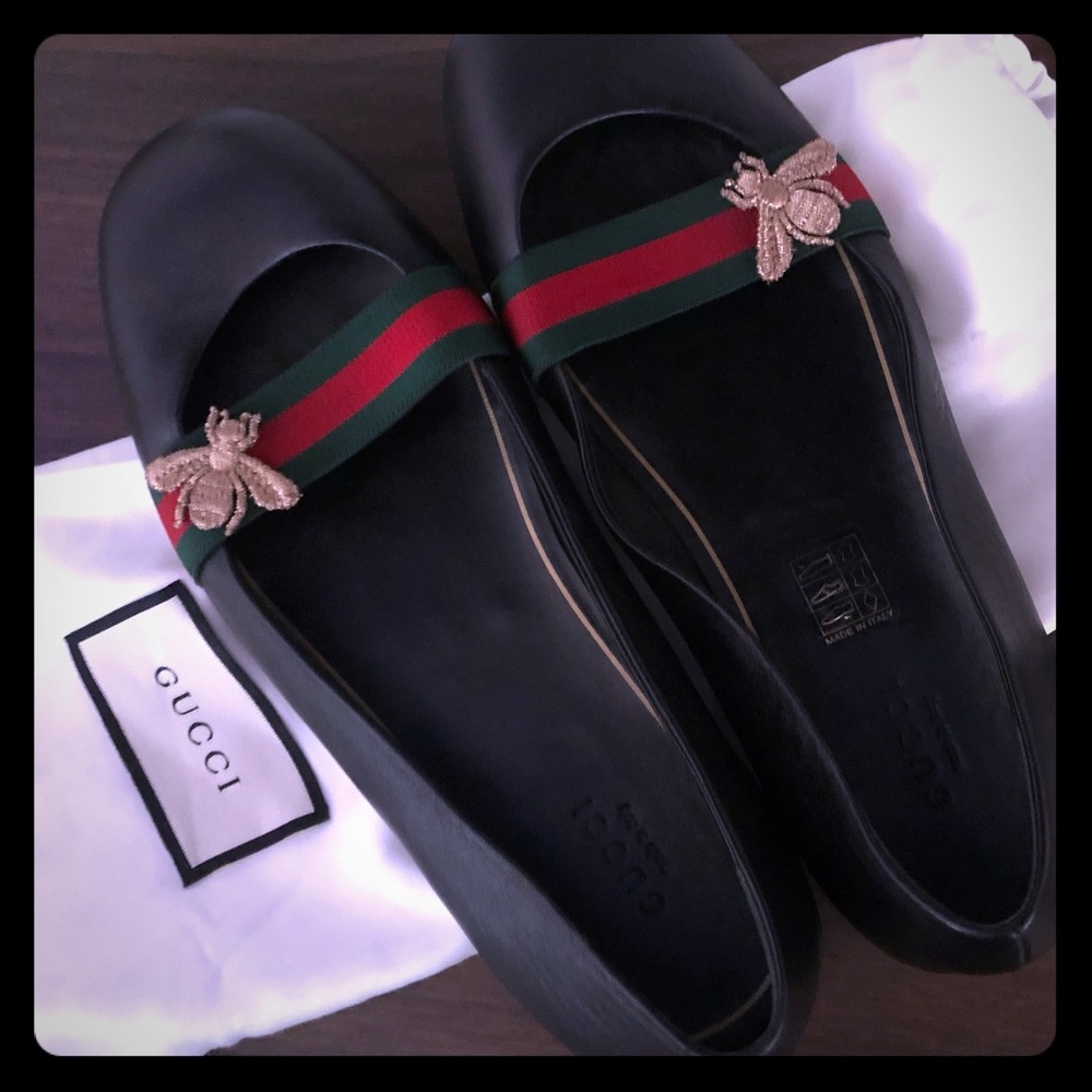 Gucci Black Ballet Flats